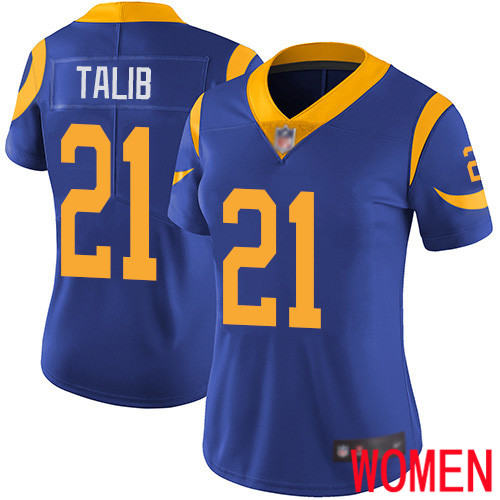 Los Angeles Rams Limited Royal Blue Women Aqib Talib Alternate Jersey NFL Football #21 Vapor Untouchable
